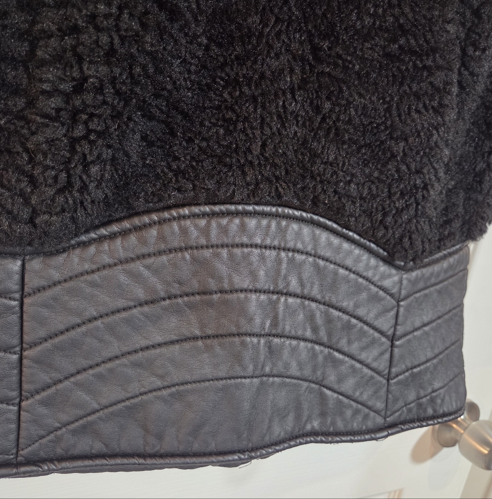 Cavalini Ci Sono Black Faux Fur Jacket - Picture 6 of 9